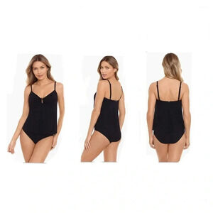 Amoressa U Turn Unity Tankini Top and Bikini Bottom Size 6